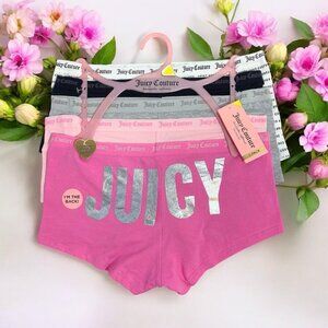 Juicy Couture Hipster Cotton Panty Pink Black Underwear 5 Piece Set NWT Size S